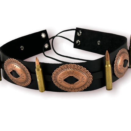 HTB424 223 CALIBER BULLET HAT BAND WITH SILVER OVAL