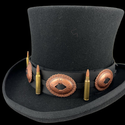HTB424 223 CALIBER BULLET HAT BAND WITH SILVER OVAL