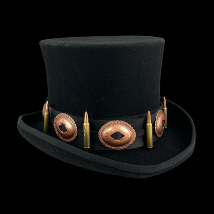 HTB424 223 CALIBER BULLET HAT BAND WITH SILVER OVAL