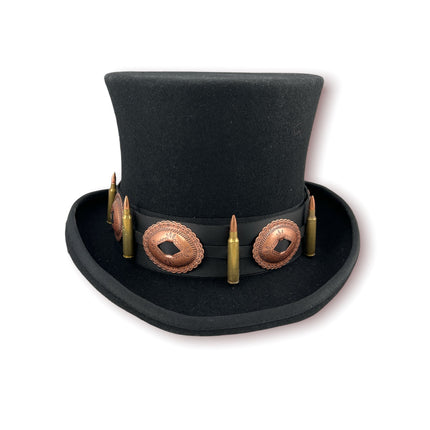 HTB424 223 CALIBER BULLET HAT BAND WITH SILVER OVAL