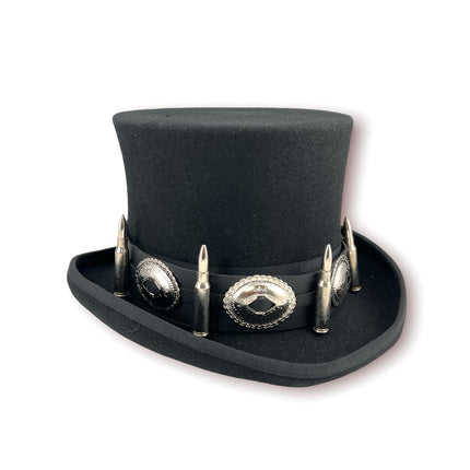 HTB424 223 CALIBER BULLET HAT BAND WITH SILVER OVAL