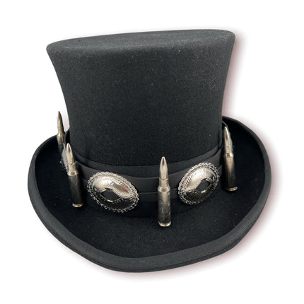 HTB424 223 CALIBER BULLET HAT BAND WITH SILVER OVAL