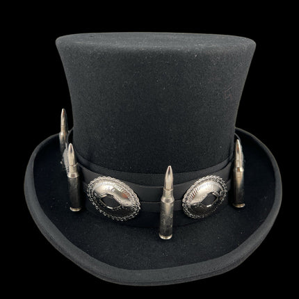 HTB424 223 CALIBER BULLET HAT BAND WITH SILVER OVAL