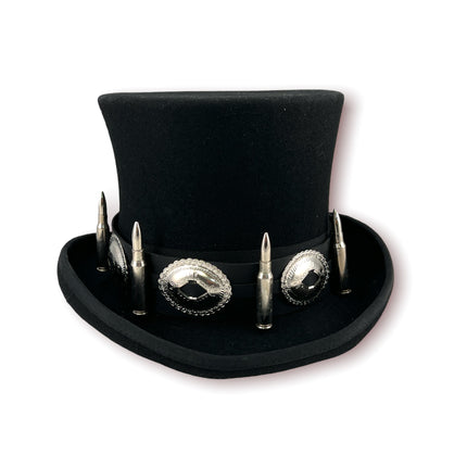HTB424 223 CALIBER BULLET HAT BAND WITH SILVER OVAL