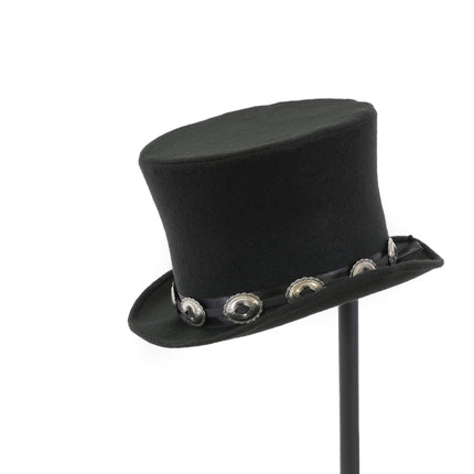 HTB137 SMALL OVAL CONCHO WITH DIAMOND MIDDLE HAT BAND