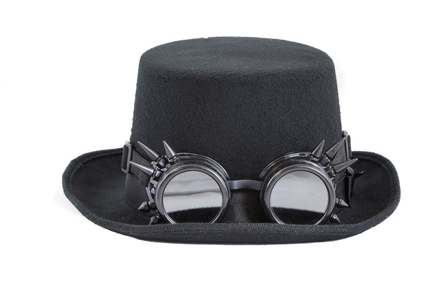 HTP720 TOP HAT WITH SPIKED GOGGLES