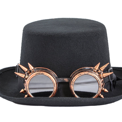 HTP720 TOP HAT WITH SPIKED GOGGLES
