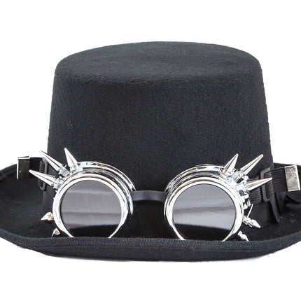 HTP720 TOP HAT WITH SPIKED GOGGLES