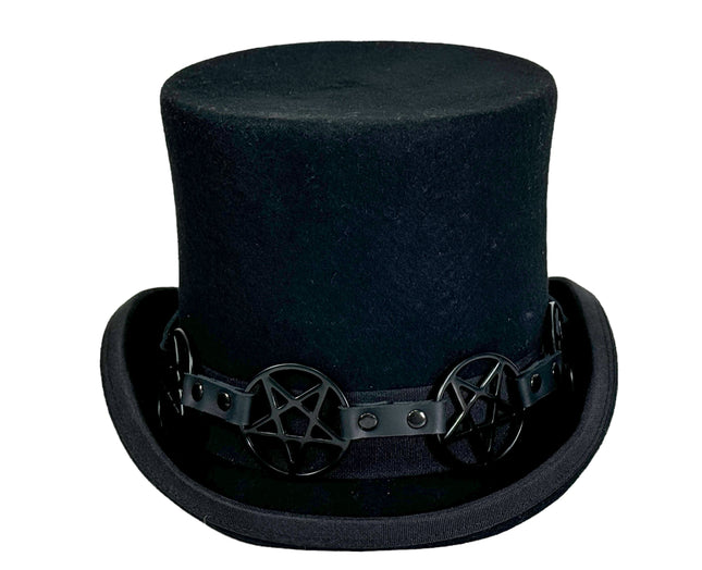 HTPK405-BS   FUNK PLUS TOPHAT WITH BLACK PENTAGRAM BAND