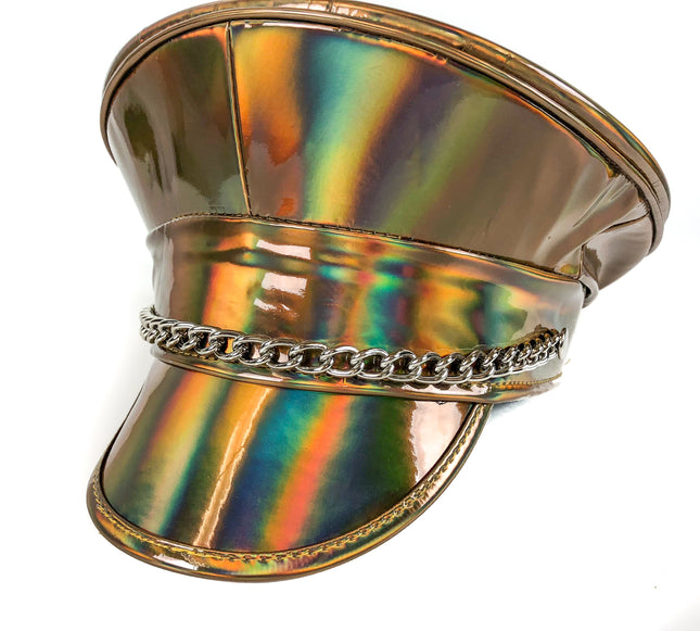 HTR111RN CHAIN CAPTAIN HAT RAINBOW