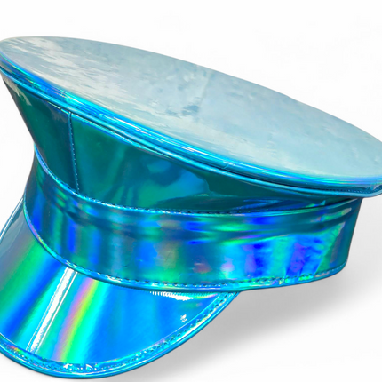 HTR200 RAINBOW HOLOGRAPHIC PLAIN CAPTAIN POLICE HAT