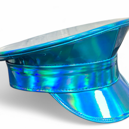 HTR200RN  RAINBOW HOLOGRAPHIC CAPTAIN HAT