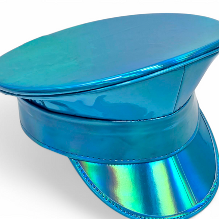 HTR200 RAINBOW HOLOGRAPHIC PLAIN CAPTAIN POLICE HAT