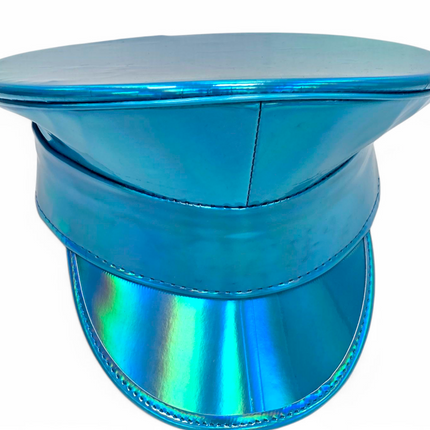 HTR200 RAINBOW HOLOGRAPHIC PLAIN CAPTAIN POLICE HAT