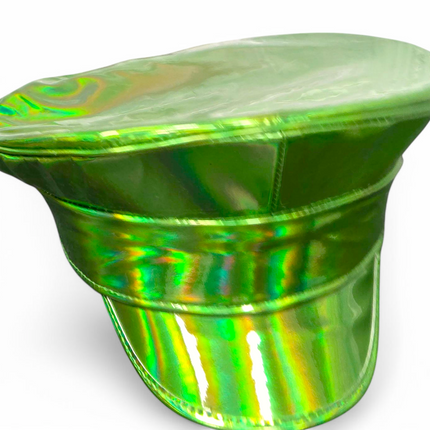 HTR200RN  RAINBOW HOLOGRAPHIC CAPTAIN HAT