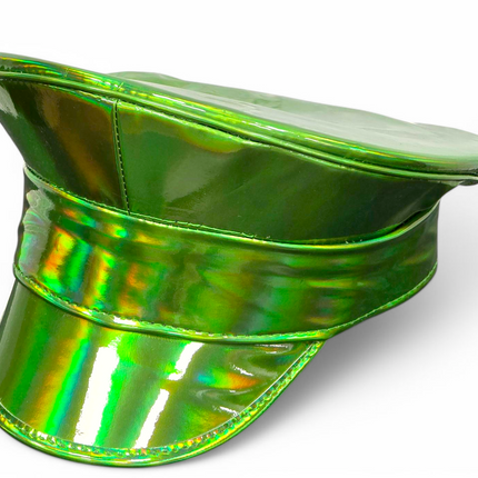 HTR200 RAINBOW HOLOGRAPHIC PLAIN CAPTAIN POLICE HAT