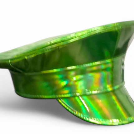 HTR200 RAINBOW HOLOGRAPHIC PLAIN CAPTAIN POLICE HAT