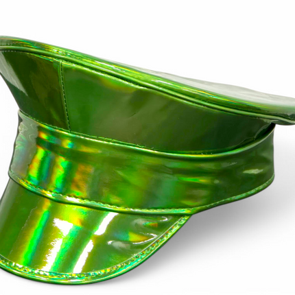 HTR200 RAINBOW HOLOGRAPHIC PLAIN CAPTAIN POLICE HAT