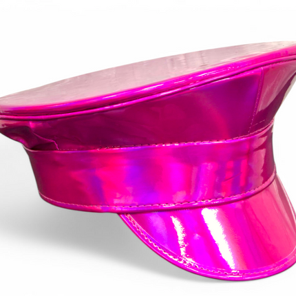 HTR200 RAINBOW HOLOGRAPHIC PLAIN CAPTAIN POLICE HAT