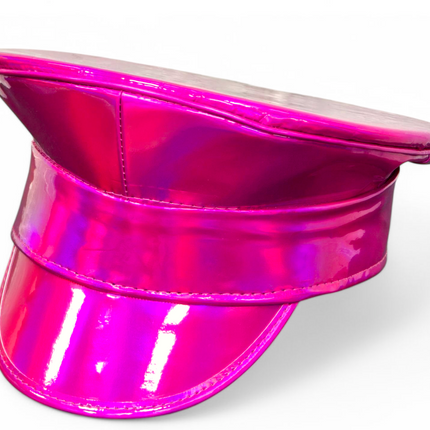 HTR200 RAINBOW HOLOGRAPHIC PLAIN CAPTAIN POLICE HAT