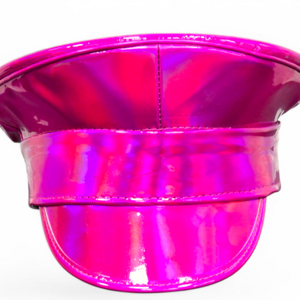 HTR200 RAINBOW HOLOGRAPHIC PLAIN CAPTAIN POLICE HAT
