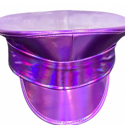 HTR200RN  RAINBOW HOLOGRAPHIC CAPTAIN HAT