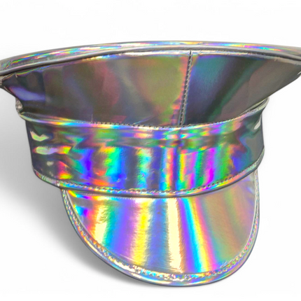 HTR200 RAINBOW HOLOGRAPHIC PLAIN CAPTAIN POLICE HAT