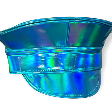 HTR200 RAINBOW HOLOGRAPHIC PLAIN CAPTAIN POLICE HAT