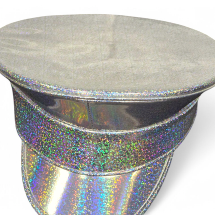 HTR200 RAINBOW HOLOGRAPHIC PLAIN CAPTAIN POLICE HAT