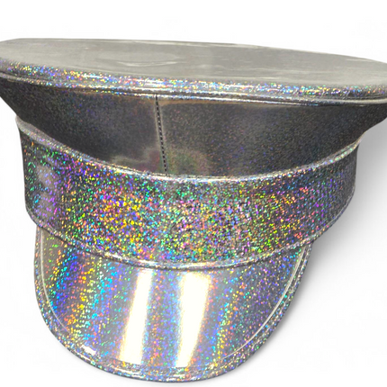 HTR200 RAINBOW HOLOGRAPHIC PLAIN CAPTAIN POLICE HAT