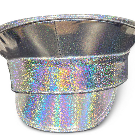 HTR200 RAINBOW HOLOGRAPHIC PLAIN CAPTAIN POLICE HAT