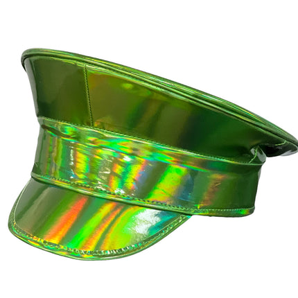 HTR200 RAINBOW HOLOGRAPHIC PLAIN CAPTAIN POLICE HAT