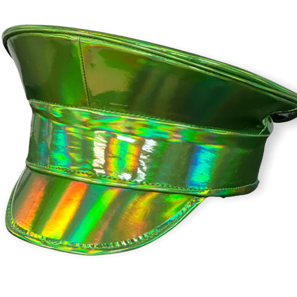 HTR200 RAINBOW HOLOGRAPHIC PLAIN CAPTAIN POLICE HAT