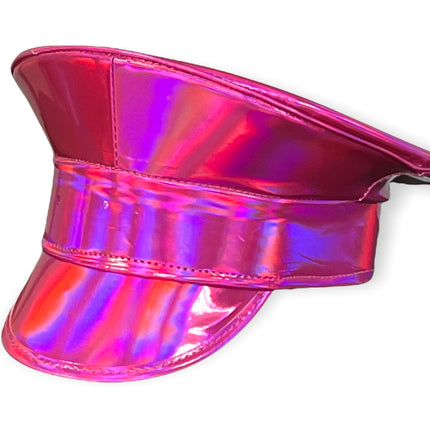 HTR200 RAINBOW HOLOGRAPHIC PLAIN CAPTAIN POLICE HAT