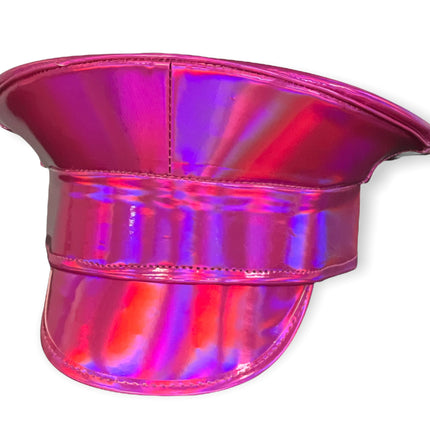 HTR200 RAINBOW HOLOGRAPHIC PLAIN CAPTAIN POLICE HAT