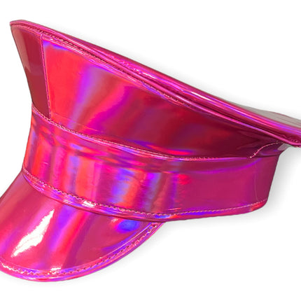 HTR200 RAINBOW HOLOGRAPHIC PLAIN CAPTAIN POLICE HAT