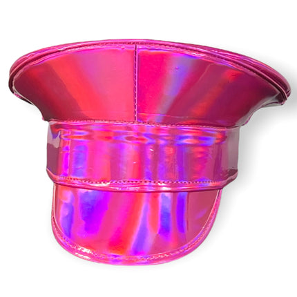 HTR200 RAINBOW HOLOGRAPHIC PLAIN CAPTAIN POLICE HAT