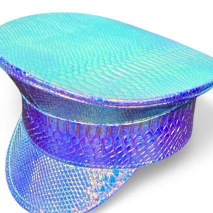 HTR200 RAINBOW HOLOGRAPHIC PLAIN CAPTAIN POLICE HAT