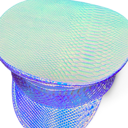 HTR200 RAINBOW HOLOGRAPHIC PLAIN CAPTAIN POLICE HAT