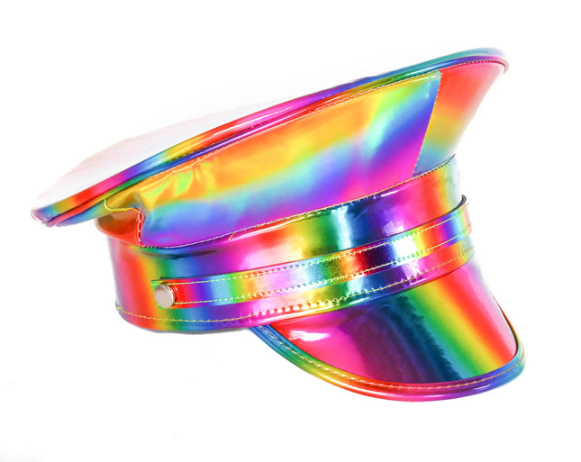 HTR201RN RAINBOW HOLO GRAPHIC CAPTAIN HAT