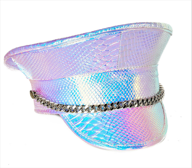 HTR205RN DIAMOND CUT CHAIN ASSORTED RAINBOW HAT