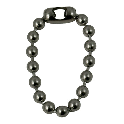 BC982-BS BLACK REGULAR 3/8" BALL CHAIN BRACELET