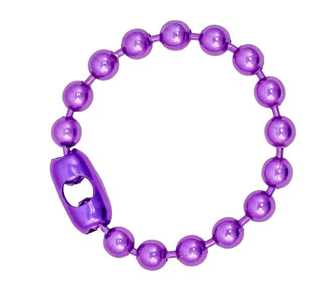 BC982-PPL PURPLE REGULAR 3/8" BALL CHAIN BRACELET