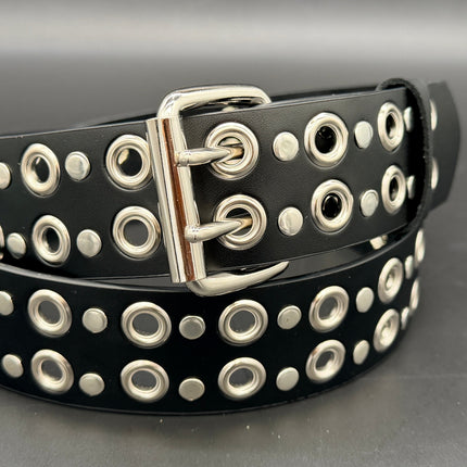 BT451 2 ROW EYELET BELT WITH TWO ROS RIVET