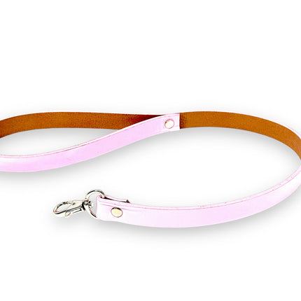 LS400P  LEASH PATENT SHINY NEION  VEGAN STRAPPED TRIGGER CLASP
