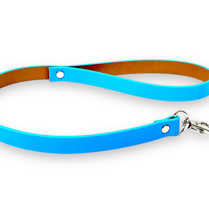 LS400P  LEASH PATENT SHINY NEION  VEGAN STRAPPED TRIGGER CLASP