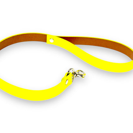 LS400P  LEASH PATENT SHINY NEION  VEGAN STRAPPED TRIGGER CLASP
