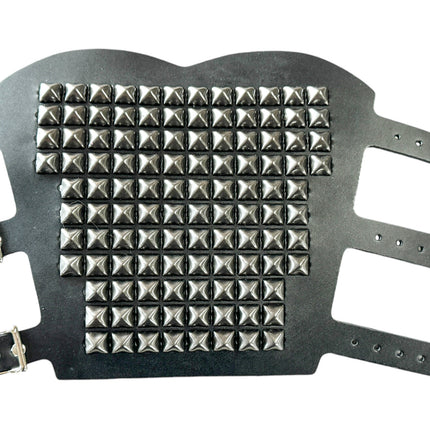 ARM105-BS BLACK   11 ROWS OF PYRAMID GAUNTLET