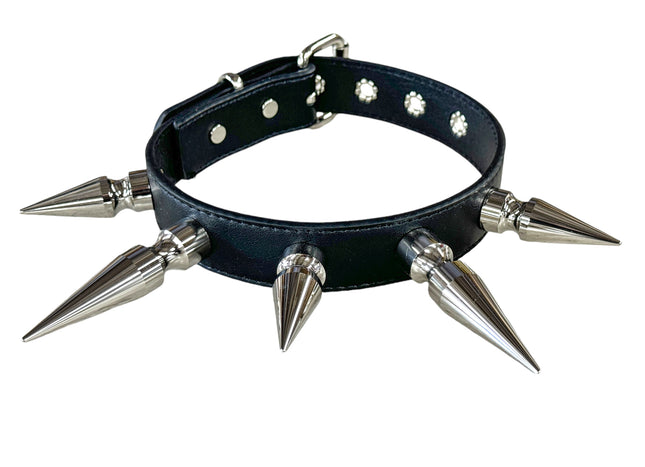 FCK362 VEGAN MATT SILVER  3" SPIKE CHOKER