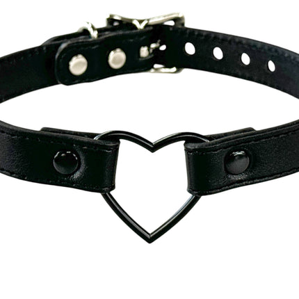 FC223M-BS VEGAN BLACK HEART RING VEGAN COLOR